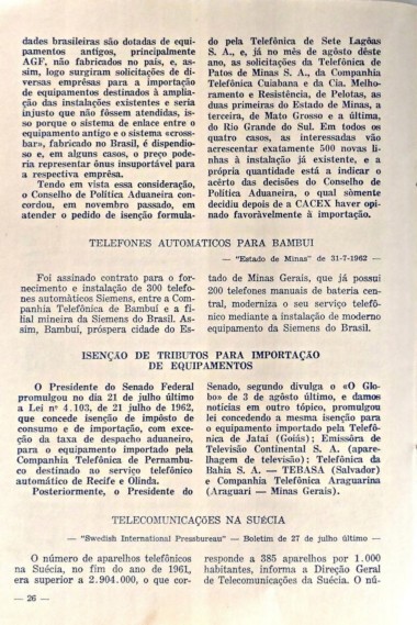 Page 14 - Telebrasil - Agosto 1962